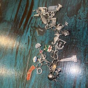 Sterling Silver Vintage Charm Bracelet Parts